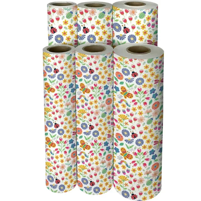 Gift Wrap -Blooms & Bugs - Recycled Fiber