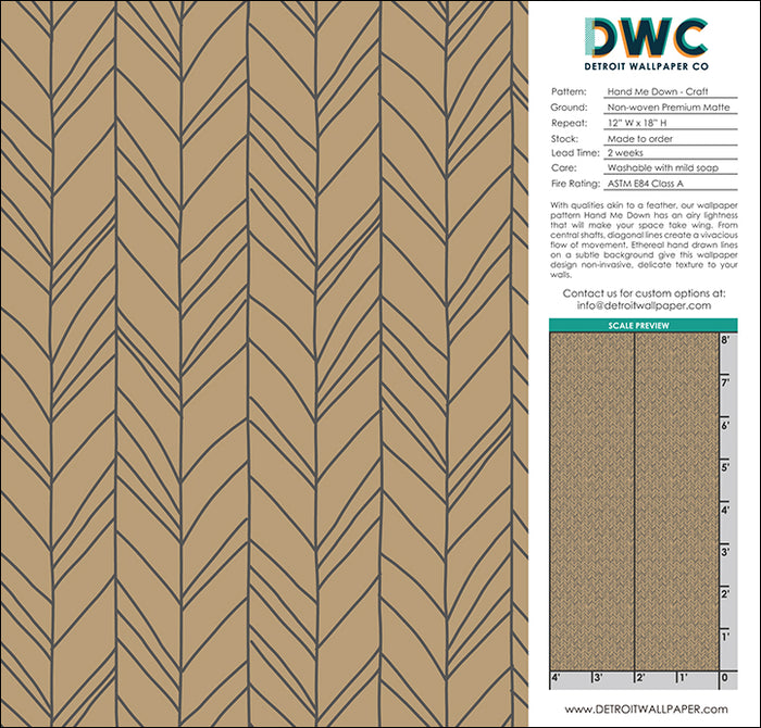 Hand Me Down - Craft - The Detroit Wallpaper Co.