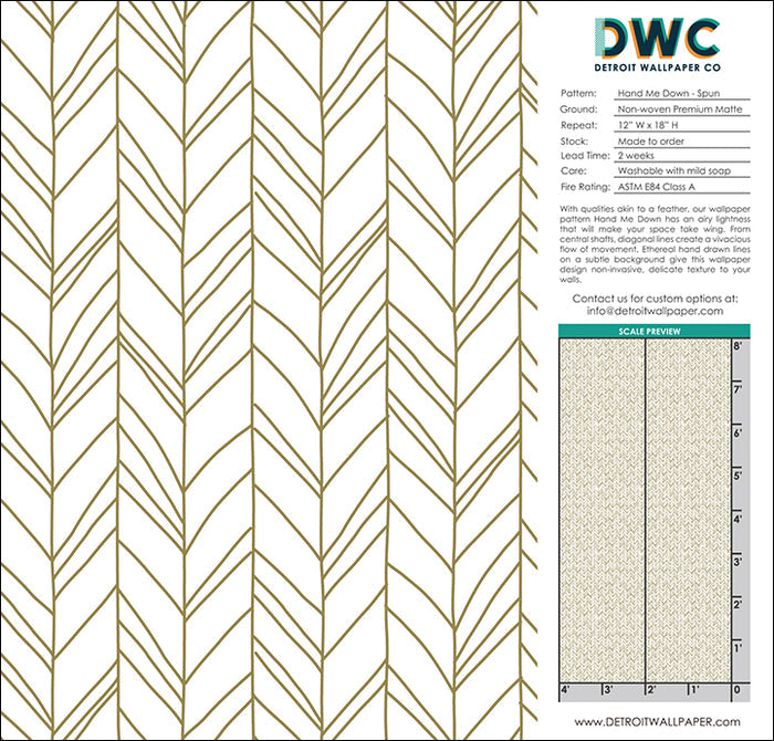 Hand Me Down - Spun - The Detroit Wallpaper Co.