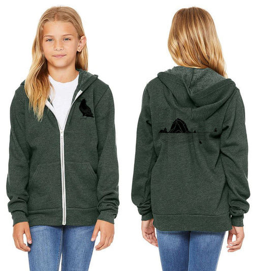 Haystack Humpback *Limited Edition* Toddler/Youth Zip Hoodie Heather Forest