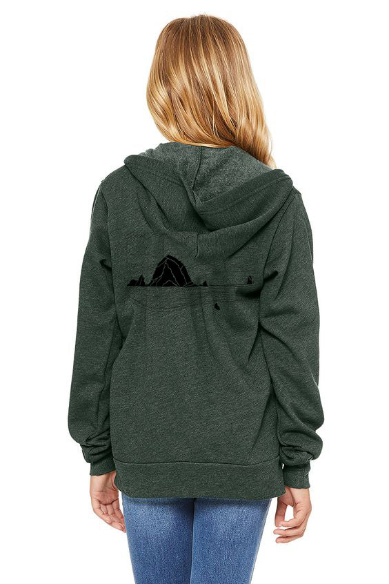 Haystack Humpback *Limited Edition* Toddler/Youth Zip Hoodie Heather Forest