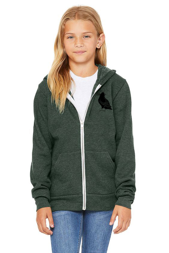 Haystack Humpback *Limited Edition* Toddler/Youth Zip Hoodie Heather Forest