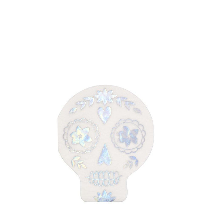 Holographic Sugar Skull Napkins