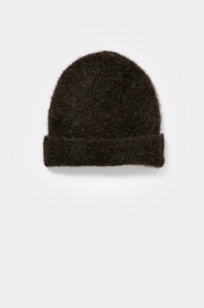 Humanoid – Assy Alpaca Knit Beanie in Brown Melange