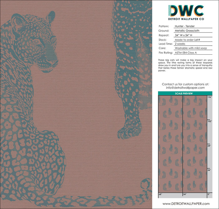 Hunter - Tender Grasscloth Wallpaper - The Detroit Wallpaper Co.