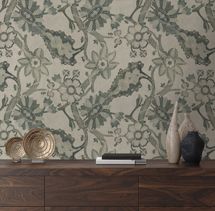 Imperial Villa - Historic Grasscloth Wallpaper - The Detroit Wallpaper Co.