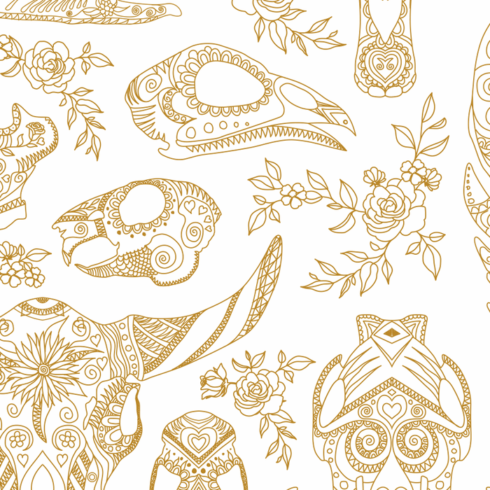 Inked - Golden - The Detroit Wallpaper Co.