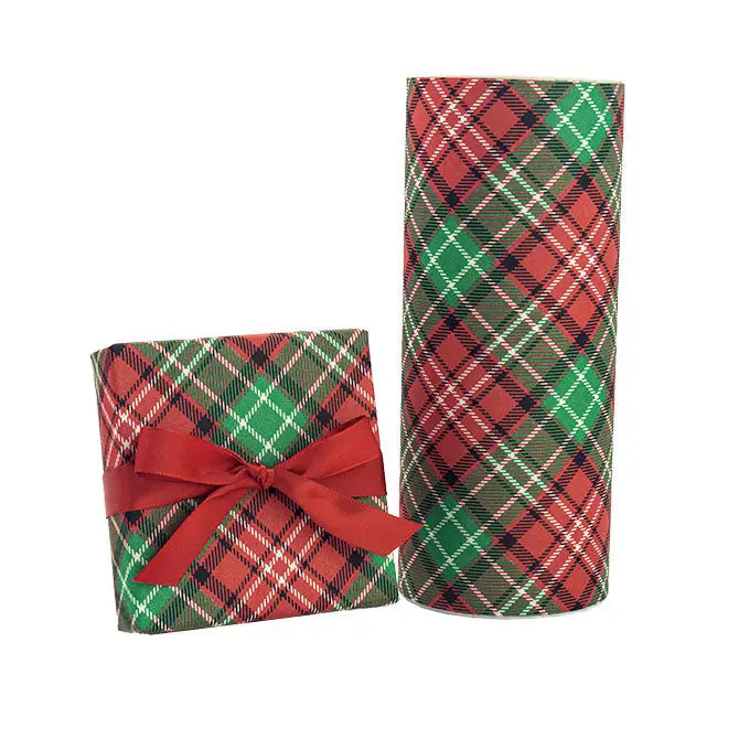 Jewelers Roll- Red / Green Plaid Gift Wrap - 7-3/8’’ x