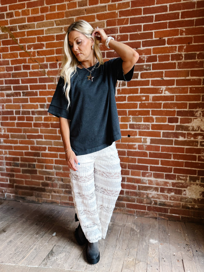 Lace & Grace Wide Leg Pants