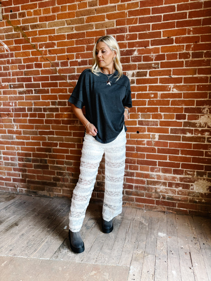 Lace & Grace Wide Leg Pants