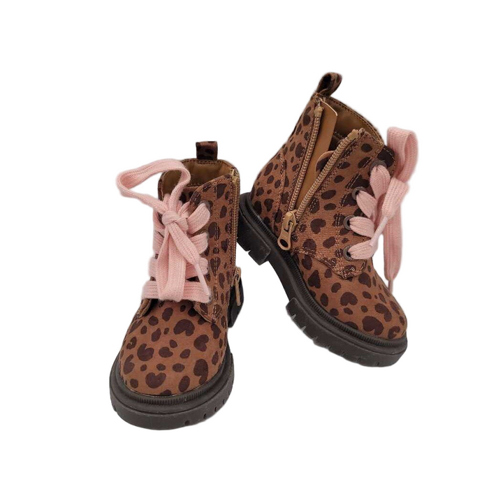 Lace Up Boots/Leopard