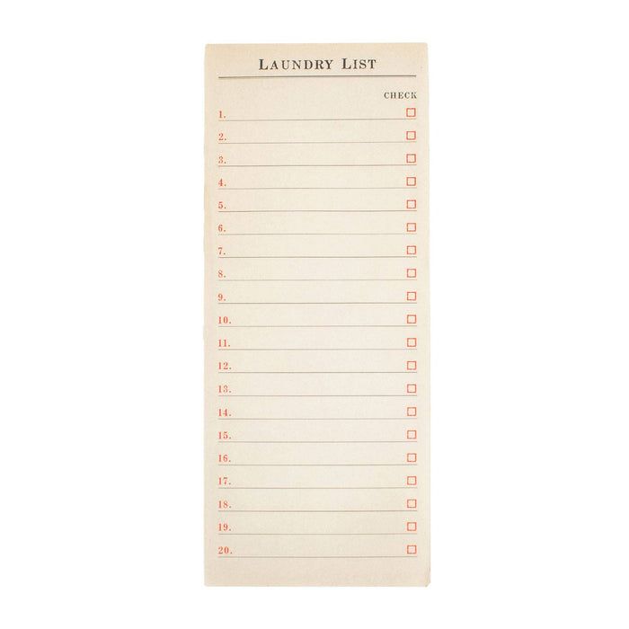 Laundry List