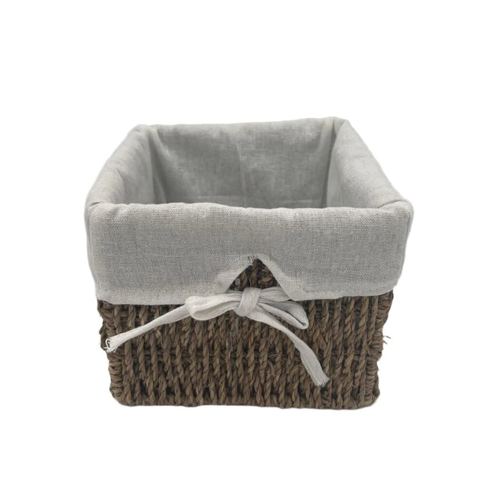 Lined Wicker Basket Storage