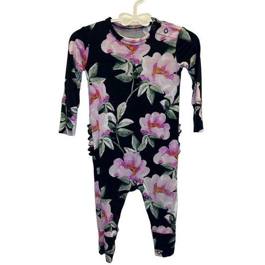 LS Floral Footless Onesie / Ruffles