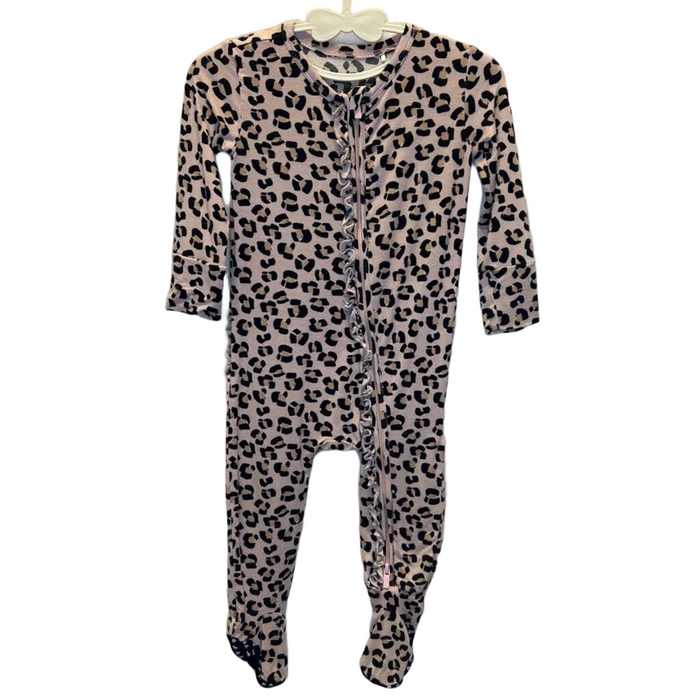 LS Footed Onesie / Leopard