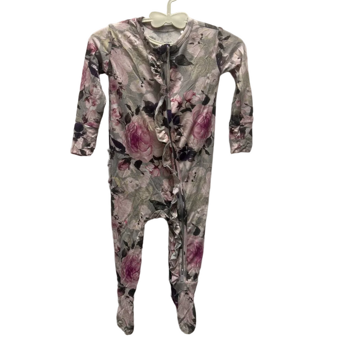 LS Footed Onesie/Foral