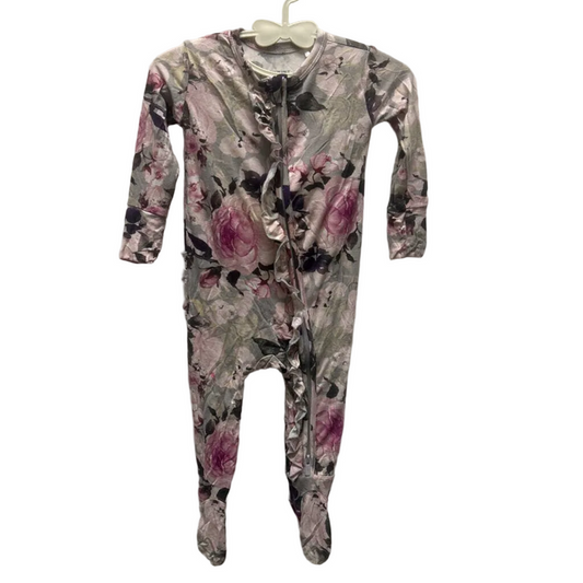 LS Footed Onesie/Foral