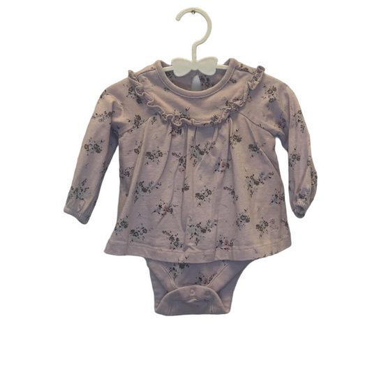 LS Onesie Dress/Snap Bottom/Floral