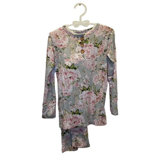 LS Shirt + Pants Pajama Set / Flowers