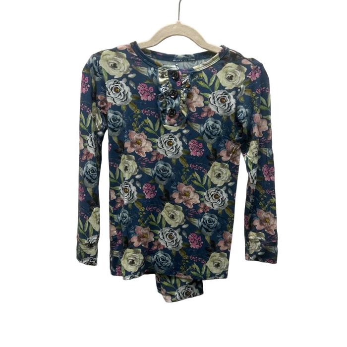 LS Shirt + Pants Pajamas / Flowers