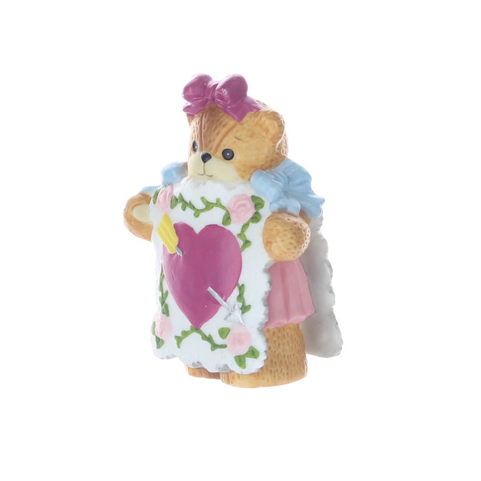Lucy-and-Me-Porcelain-Figurine-Valentine-Heart-Sandwich-Board-Bear