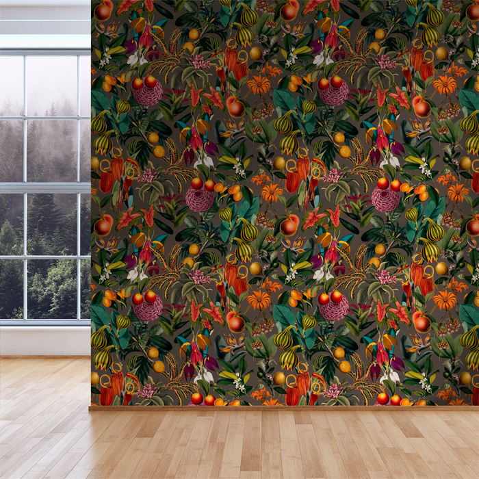 Lush - Brown <br> Wallpaper - The Detroit Wallpaper Co.