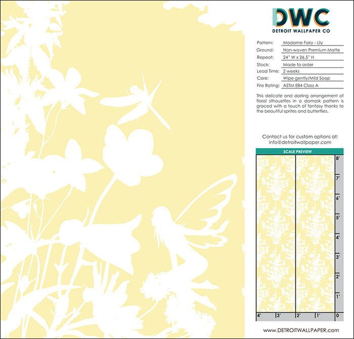Madame Fairy - Lily <br> Wallpaper - The Detroit Wallpaper Co.