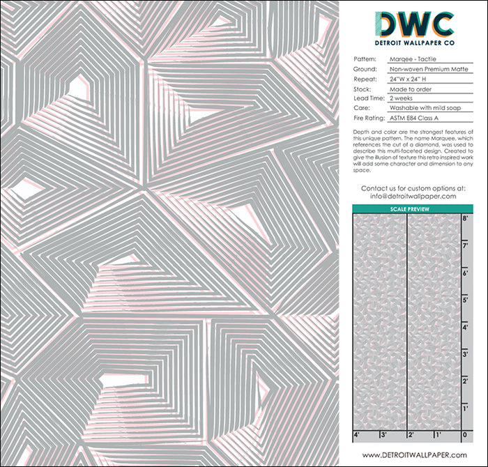 Marquee - Tactile <br> Wallpaper - The Detroit Wallpaper Co.