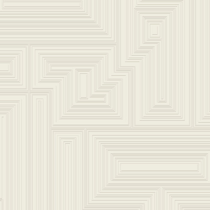 Maze - Swiss Coffee <br> Wallpaper - The Detroit Wallpaper Co.
