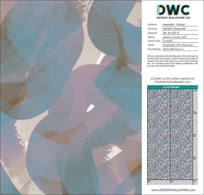 Meander - Tubular <br> Grasscloth - The Detroit Wallpaper Co.