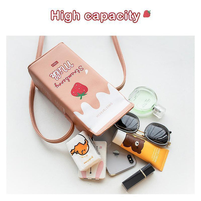 Merryferris™ Cute Milk Box Crossbody Bag / Casual Phone Purse