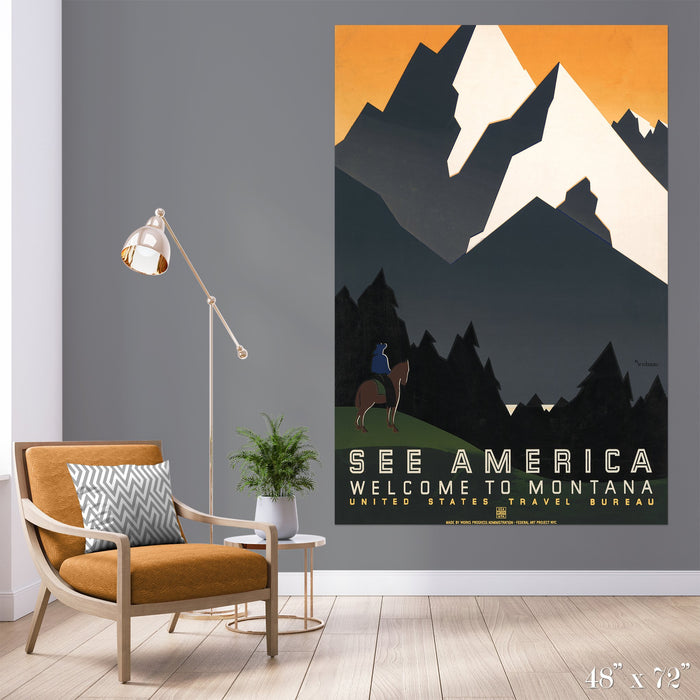 Montana Colossal Art Print - Trendy Custom Wallpaper | Contemporary Wallpaper Designs | The Detroit Wallpaper Co.