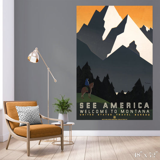 Montana Colossal Art Print - Trendy Custom Wallpaper | Contemporary Wallpaper Designs | The Detroit Wallpaper Co.