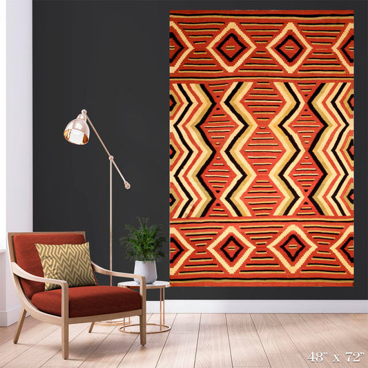 Navajo Wearing Blanket Colossal Art Print - The Detroit Wallpaper Co.