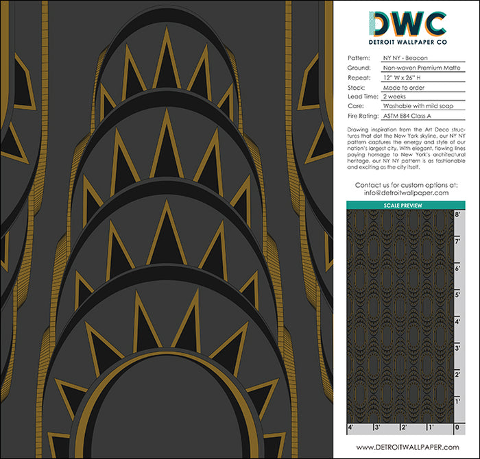 NY NY - Beacon <br> Wallpaper - The Detroit Wallpaper Co.
