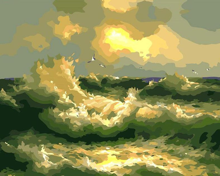 Ocean Waves Paint by Numbers