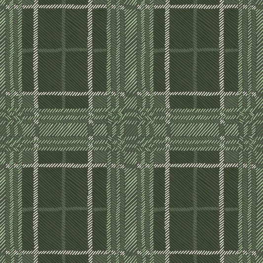 Painted Plaid - Marsh <br> Wallpaper