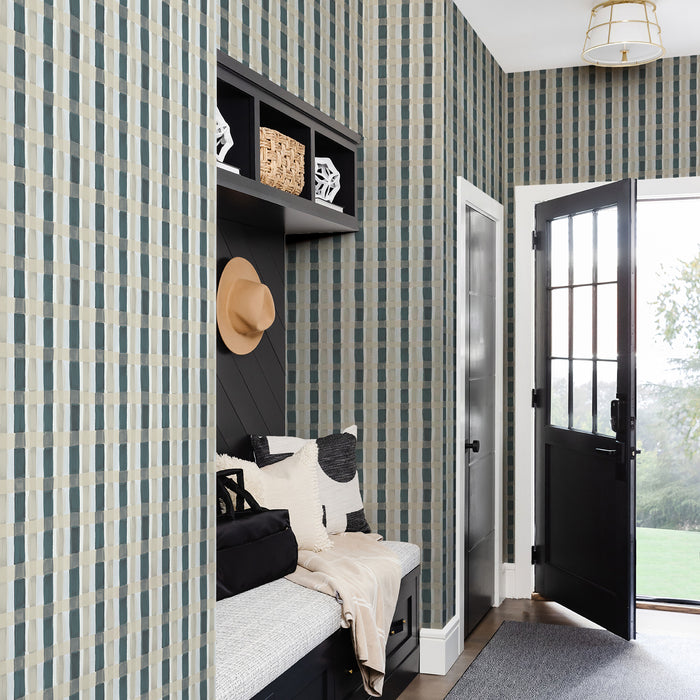 Painted Plaid -Prep School <br> Wallpaper - The Detroit Wallpaper Co.