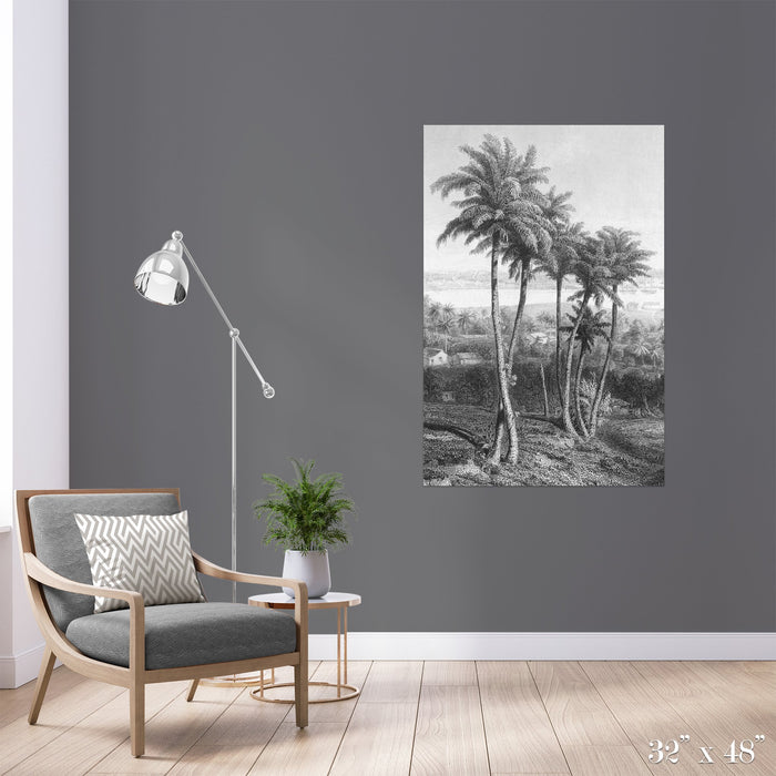 Palms Colossal Art Print - Trendy Custom Wallpaper | Contemporary Wallpaper Designs | The Detroit Wallpaper Co.
