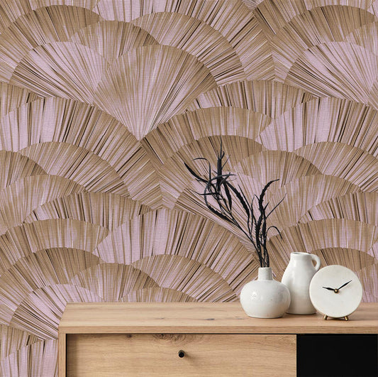 Panama - Bashful <br> Grasscloth - The Detroit Wallpaper Co.
