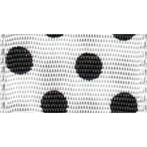 Single Roll / 1" x 22 yd / White/Black Dots