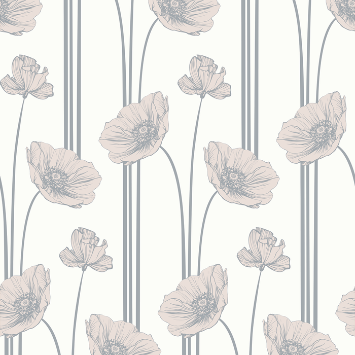 Poppy - Bisque - Trendy Custom Wallpaper | Contemporary Wallpaper Designs | The Detroit Wallpaper Co.