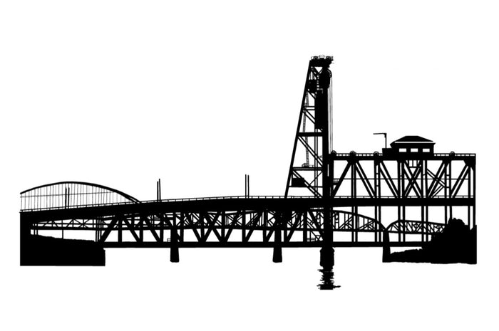 Portland Bridges Lowball Rocks Glass