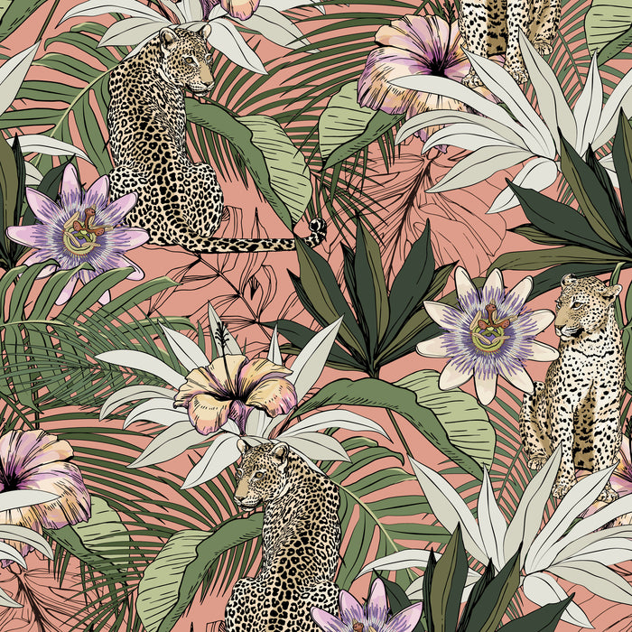 Pounce - Camillia <br> Wallpaper - The Detroit Wallpaper Co.