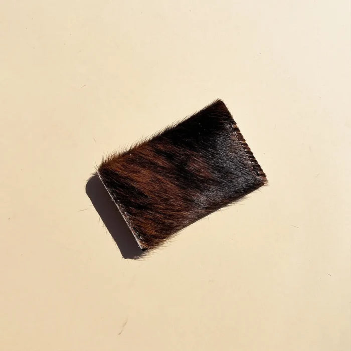 Primecut – Wallet in Leather + Brindle Hair on Hide
