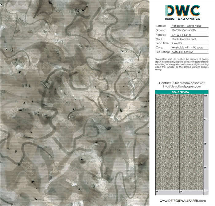 Reflection - White Noise <br> Grasscloth