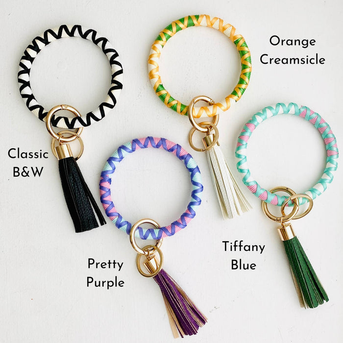 Ribbon B&W Key Ring