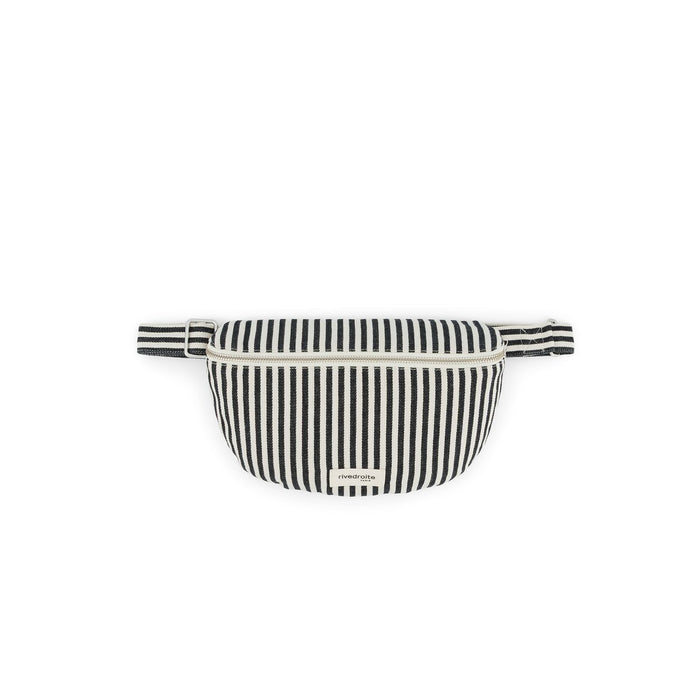 Rivedroite – Custine Waist Bag in Black and White Stripe