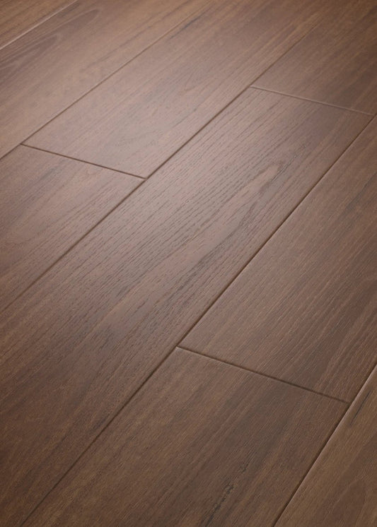 Shaw Aspire Natural Bevel 3381V Mesa Brown waterproof luxury vinyl plank close-up warm earthy brown wood grain with natural bevel