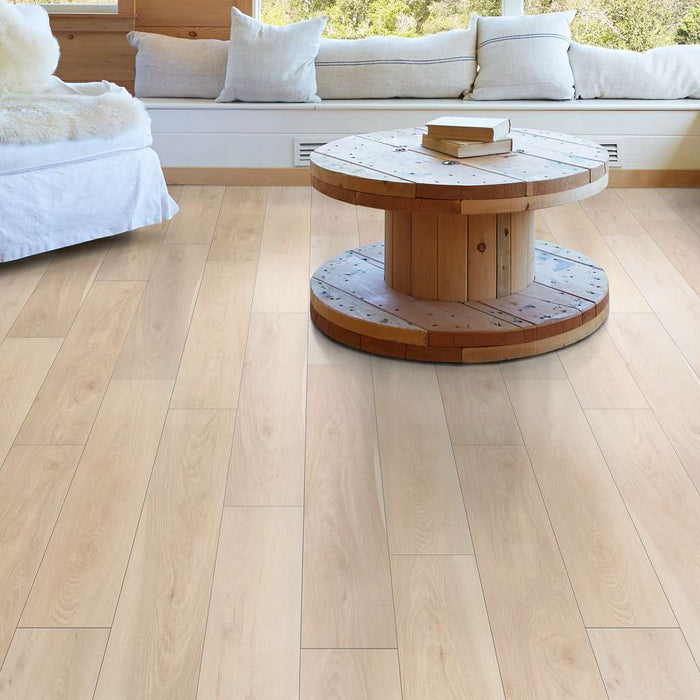 Shaw Floorte Classic Pantheon HD Plus Natural Bevel - Alabaster 7" - GreenFlooringSupply.com